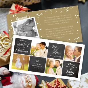 Married Little Christmas Chalkboard Photo Card