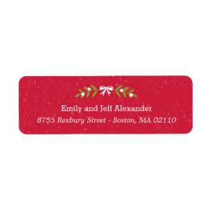 Married Little Christmas Holiday Address Labels