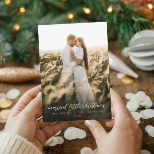 Married Little Christmas Newlywed Holiday Card
