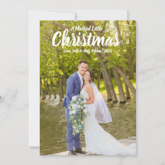 Married Little Christmas Wedding Holiday Card