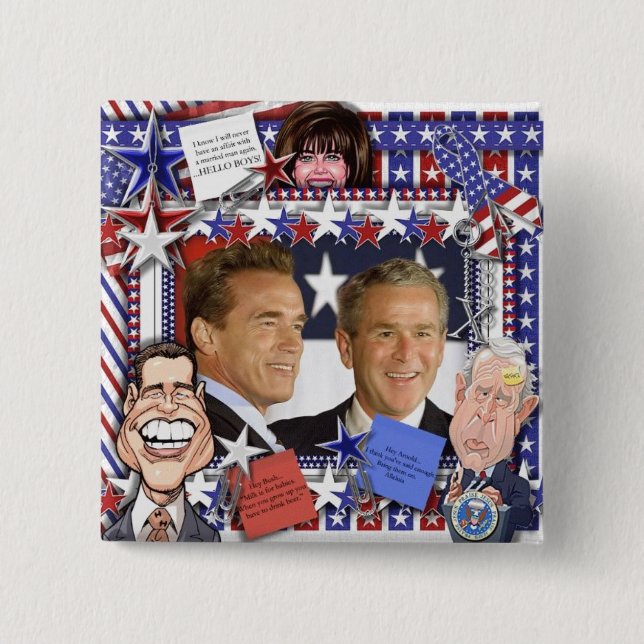 Married Men and Monica Lewinsky 15 Cm Square Badge (Front)