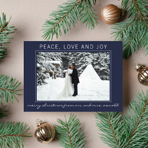 Married Merry Christmas Holiday Photo Card