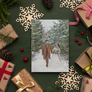 Married & Merry Christmas Wedding Announcement
