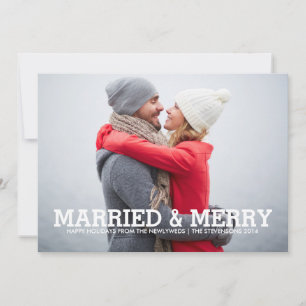 MARRIED & MERRY HOLIDAY PHOTO CARD
