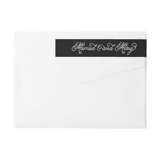 Married & Merry Wraparound Address Label (Back)