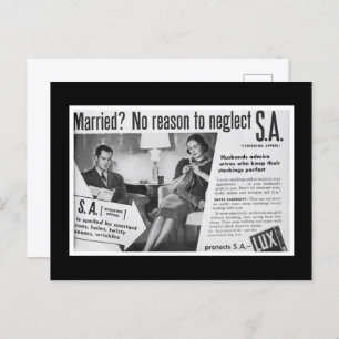Married? No Reason to Neglect “S.A.” 😑 Postcard