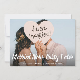 Married Now Party Later Photo Elopement Wedding