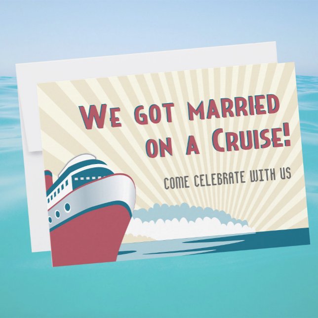 Married on a Cruise Wedding Party Invitation (Creator Uploaded)