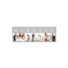 MARRIED Photo Collage 7 Picture Grey and White