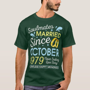 Married Since October 1979 Never Ending 43 Years L T-Shirt