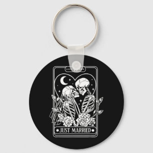 Married Skeleton Couples Tarot Card Mr Mrs Gothic Key Ring
