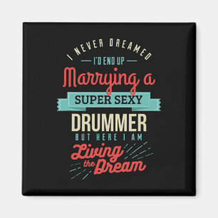 Married To A Drummer Spouse Gifts Magnet