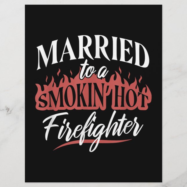 Married To a Smokin Hot Firefighter Custom Letterhead (Front)