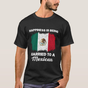 Married To Mexican For Mexico Flag Wedding T-Shirt