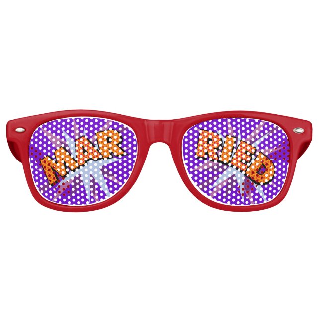 MARRIED Wedding Fun Modern Retro Sunglasses (Front)