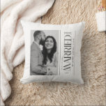 Married Wedding Photo Newlyweds Christmas Cushion<br><div class="desc">Celebrate your first Christmas as a married couple with the Married Wedding Photo Newlyweds Christmas Throw Pillow, a personalised keepsake that adds festive charm to your home. Featuring your wedding photo, this throw pillow creates a warm and romantic touch for holiday decor, perfect for cosying up on the couch or...</div>