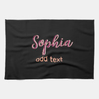 marron add name girl boss text black elegant