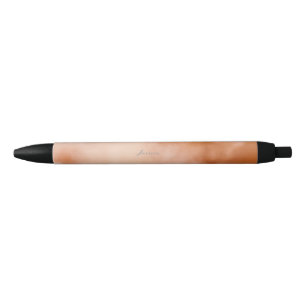 Marron and orange gradient colour name black ink pen