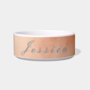 Marron and orange gradient colour name bowl