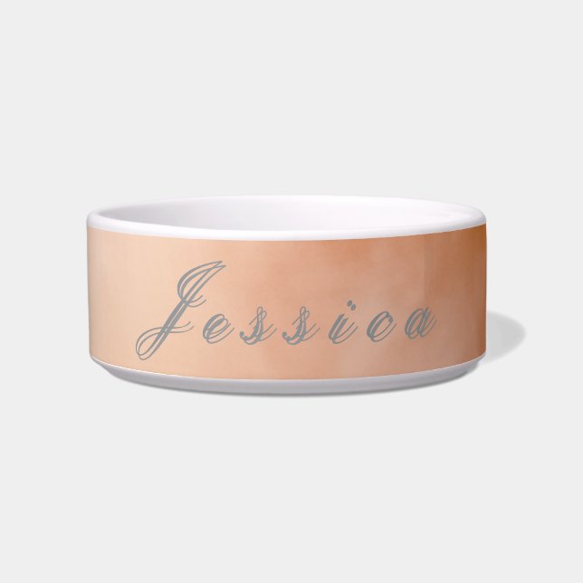 Marron and orange gradient colour name  bowl (Front)