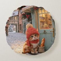 Marron’s Winter Bakery Throw Pillows