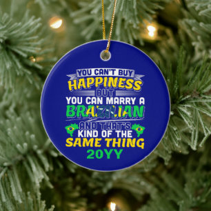 Marry a Brazilian - Brazil Happiness Ceramic Ornament