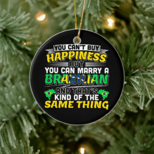 Marry a Brazilian - Brazil Happiness Ceramic Ornament