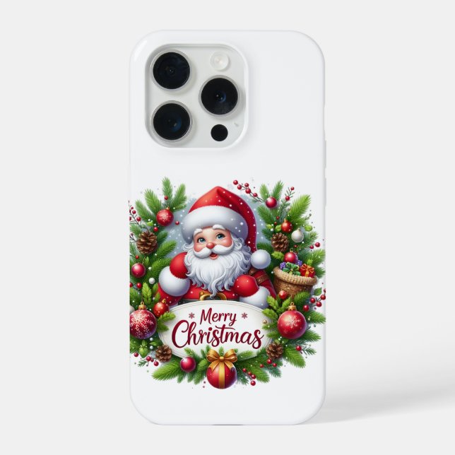 Marry Christmas iPhone 15 Pro Case  (Back)