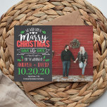 Marry Christmas Save The Date<br><div class="desc">Christmas Photo Save The Date Card</div>