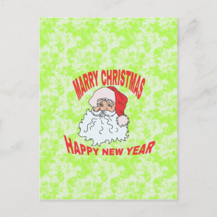 marry christmast holiday postcard