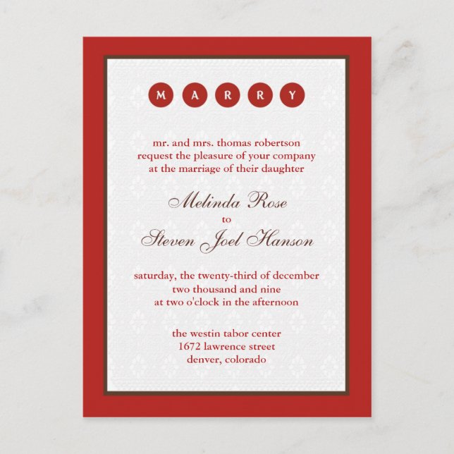 Marry Invitation (Front)