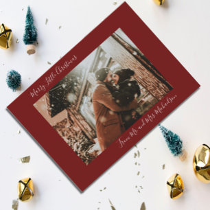 Marry Little Christmas Red Holiday Card