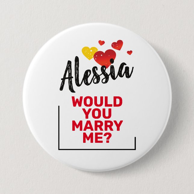 Marry Me 7.5 Cm Round Badge (Front)