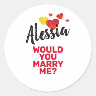 Marry Me Classic Round Sticker
