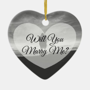 Marry Me Couple's Proposal Christmas Ornament