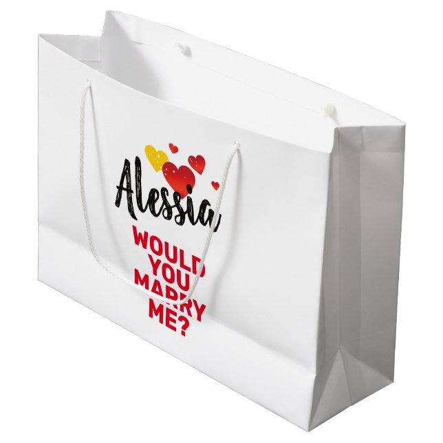 Marry Me Large Gift Bag (Front Angled)