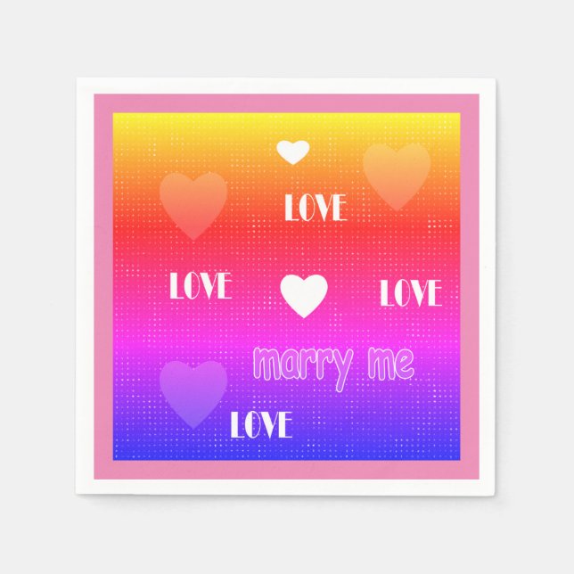 marry me napkin (Front)