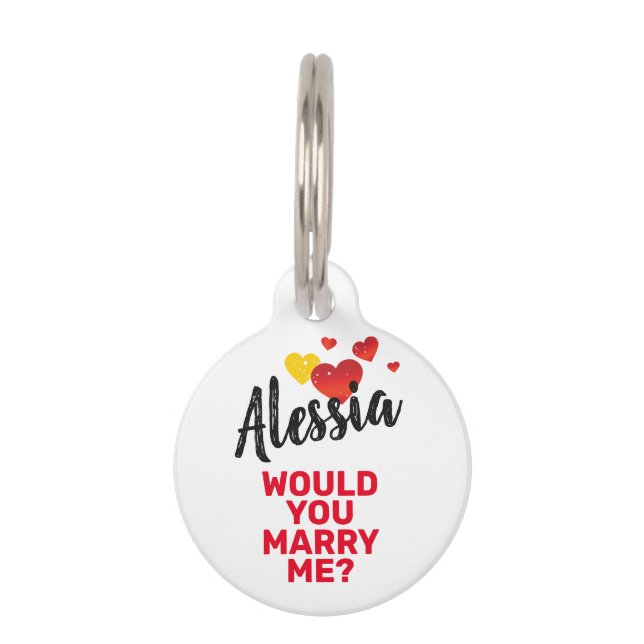 Marry Me Pet Tag (Front)