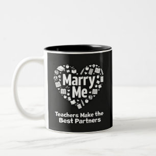 Marry Me Teacher Two-Tone Coffee Mug