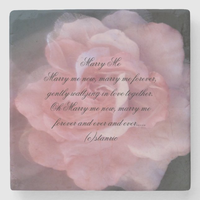 marry me wedding coaster (Front)