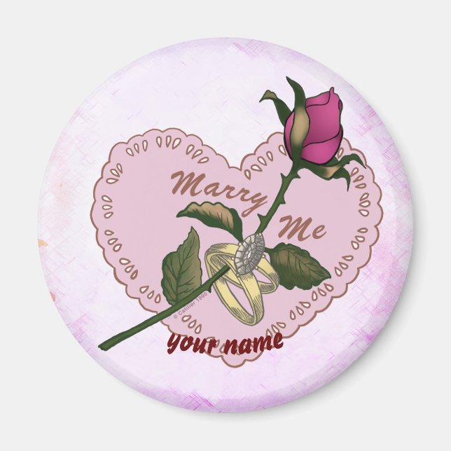 Marry Me wedding  magnet (Front)