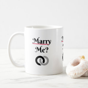 Marry Me? Wedding Proposal LOVE Coffee Mug