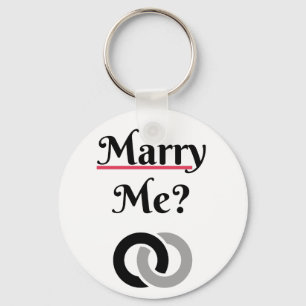 Marry Me? Wedding Proposal LOVE Key Ring