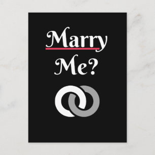 Marry Me? Wedding Proposal LOVE Postcard
