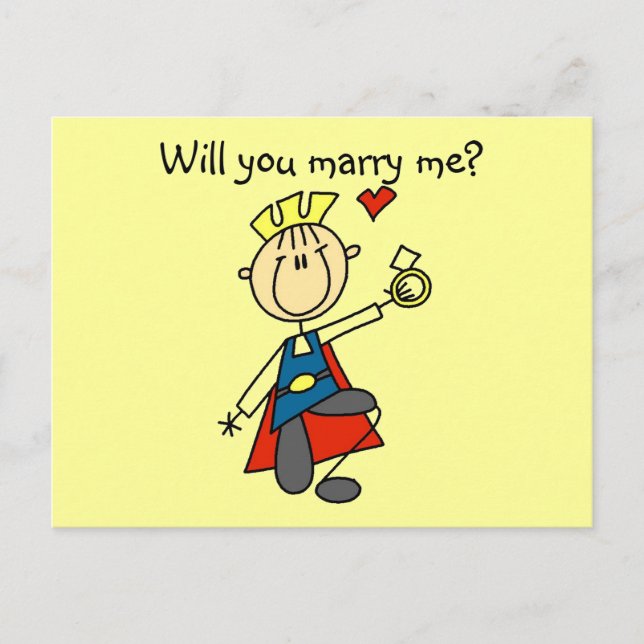 Marry Me Wedding Proposal Tshirts and Gifts Postcard (Front)