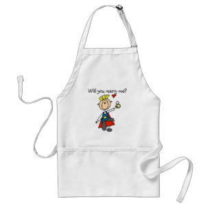 Marry Me Wedding Proposal Tshirts and Gifts Standard Apron