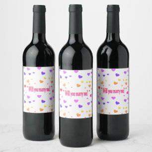 Marry me, wine label