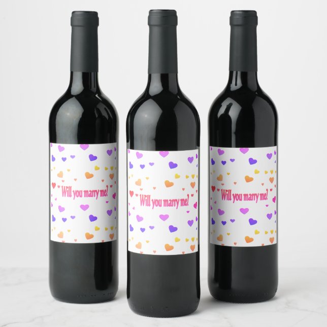 Marry me, wine label (Bottles)