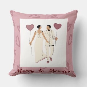 MARRY TO MERRIER THROW PILLOW