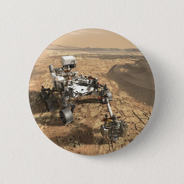 Mars 2020 Rover 6 Cm Round Badge (Front)